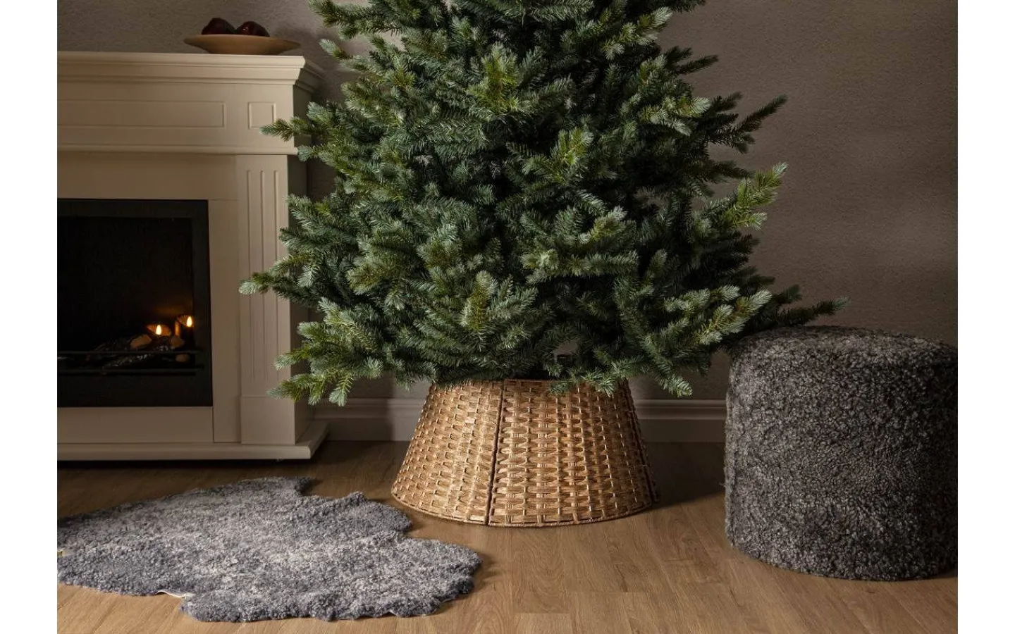 Julgranstillbehör<Star Trading Granig Julgranskorg Beige