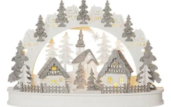 Star Trading Grauberg Batteridriven Adventsljusstake 27cm Grå* Batteridrivna Adventsljusstakar|Visa Alla Adventsljusstakar