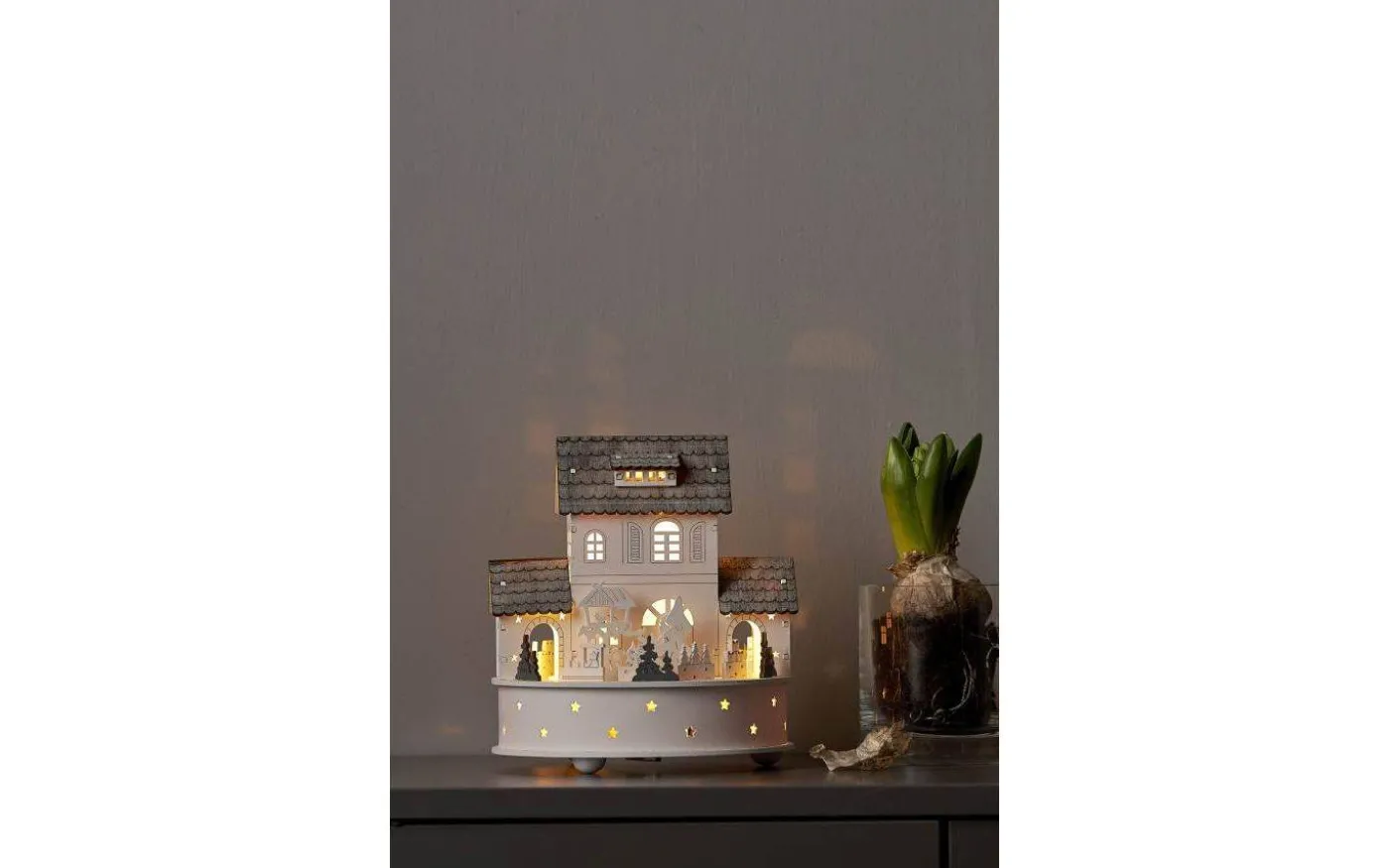 Grauberg Batteridriven Speldosa 19cm Grå