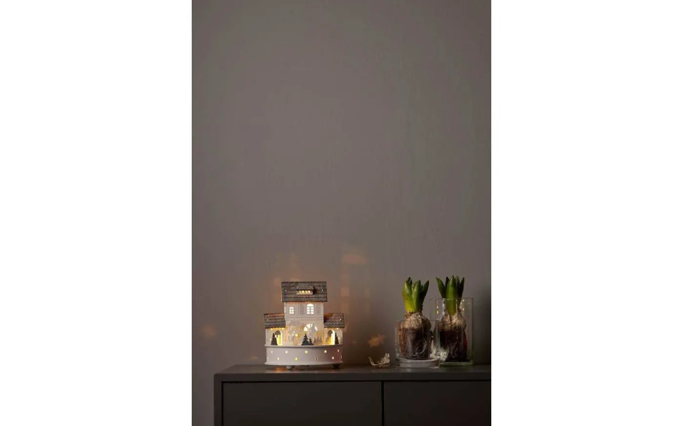 Grauberg Batteridriven Speldosa 19cm Grå