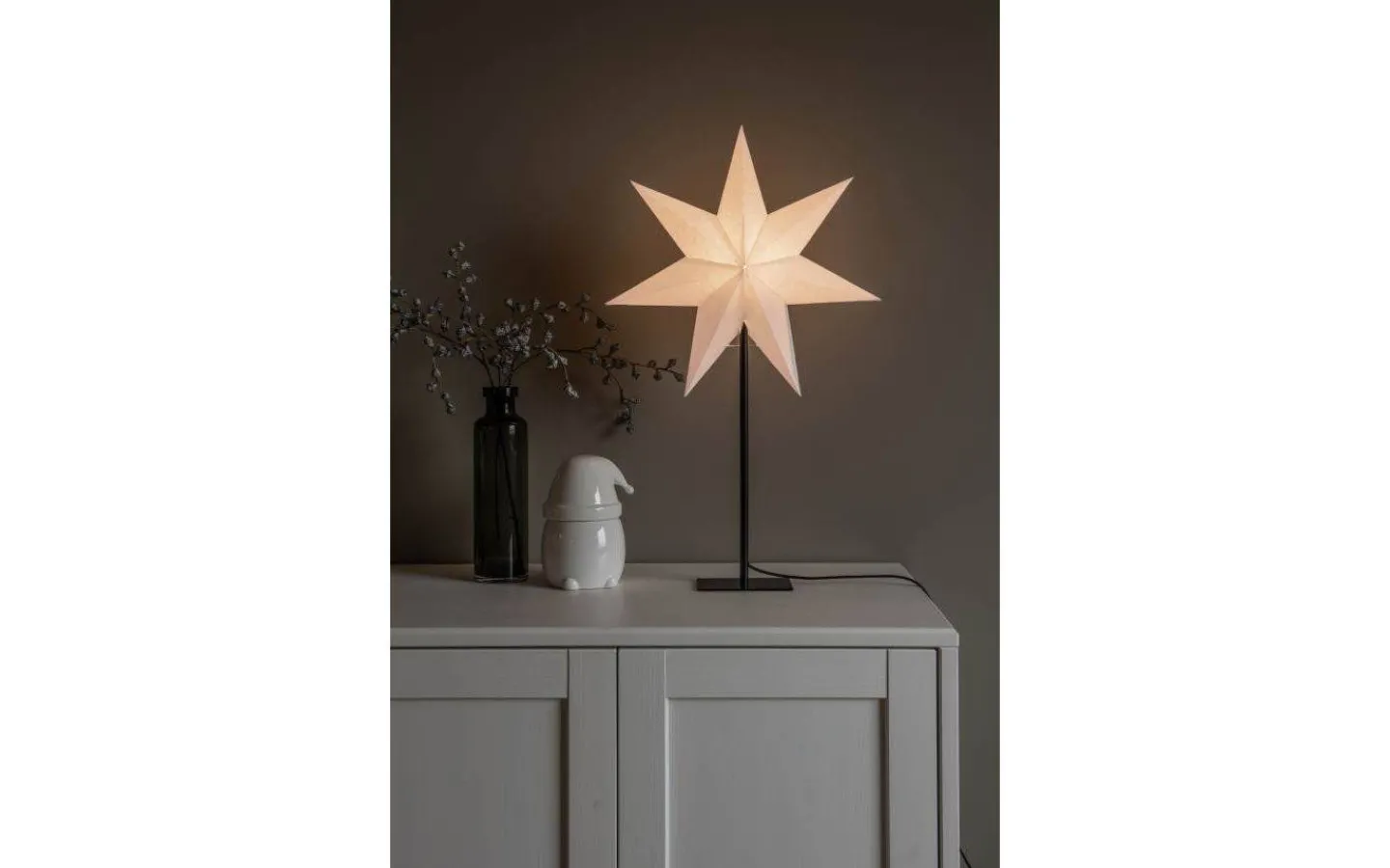 Konstsmide Gregory Julstjärna på Fot 65cm Greige* Julstjärnor På Fot