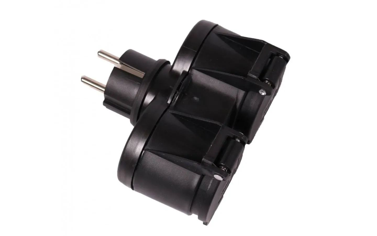 Grendosor & Förlängningskablar<PR Home Grenkontakt 2-vägs Svart Utomhusbruk IP44