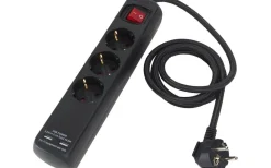 Grendosor & Förlängningskablar<PR Home Grenuttag 3:a Svart Med USB 1.4m Svart Textilsladd