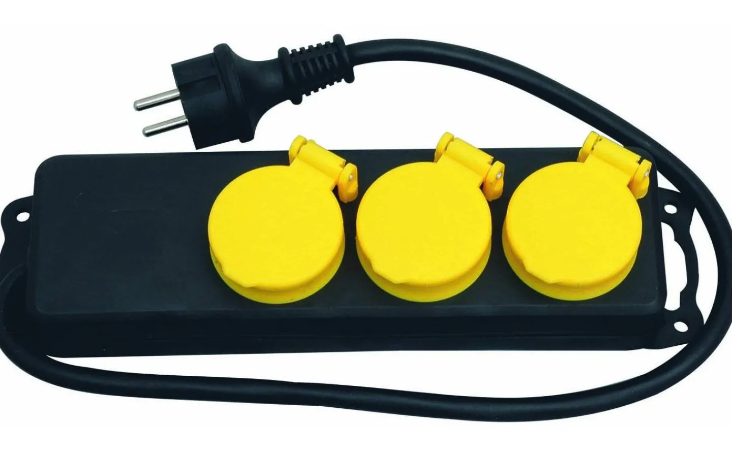 Malmbergs Grenuttag, IP44, Med jord, 3-vägs, 2,5 m* Grendosor & Förlängningskablar