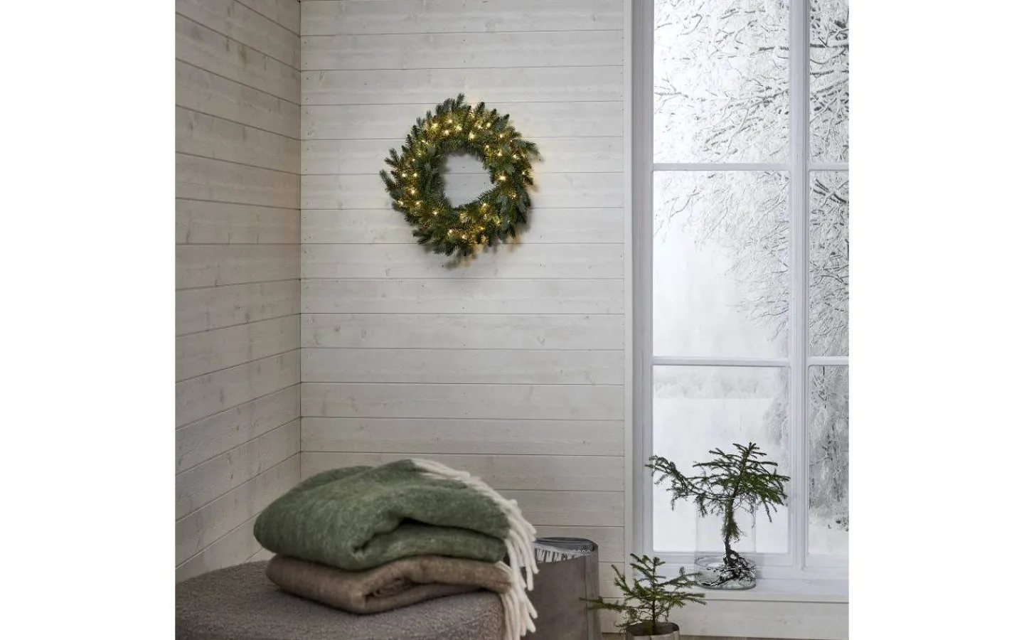 Star Trading Greyland Batteridriven Krans 55cm* Kransar