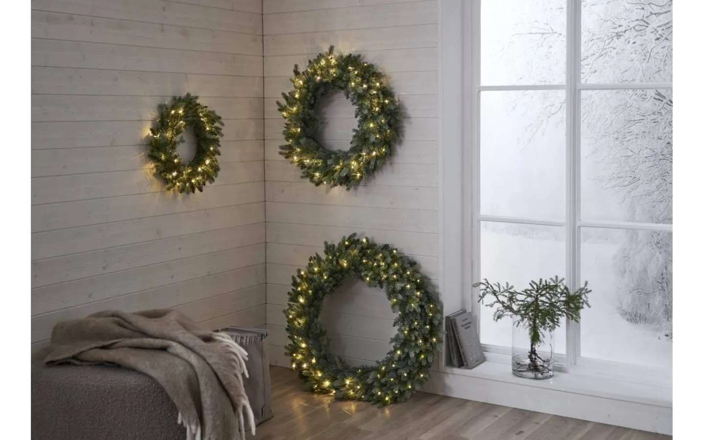 Star Trading Greyland Batteridriven Krans 55cm* Kransar