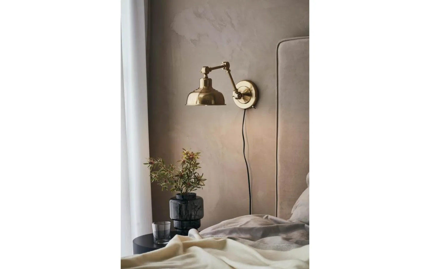 Markslojd Grimstad Vägglampa Mässing* Kök & Matplats|Läslampor