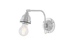 Läslampor<Karlskrona Lampfabrik Gripenberg - Förnicklad / Fast montage / Vit sld