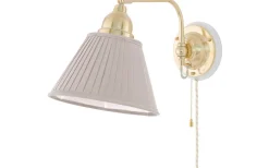 Karlskrona Lampfabrik Gripenberg - Mässing / Brytare / Vitt fäste* Läslampor