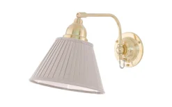 Karlskrona Lampfabrik Gripenberg - Mässing / Fast montage / Vit sld* Läslampor