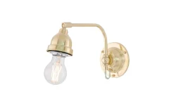 Karlskrona Lampfabrik Gripenberg - Mässing / Fast montage / Vit sld* Läslampor