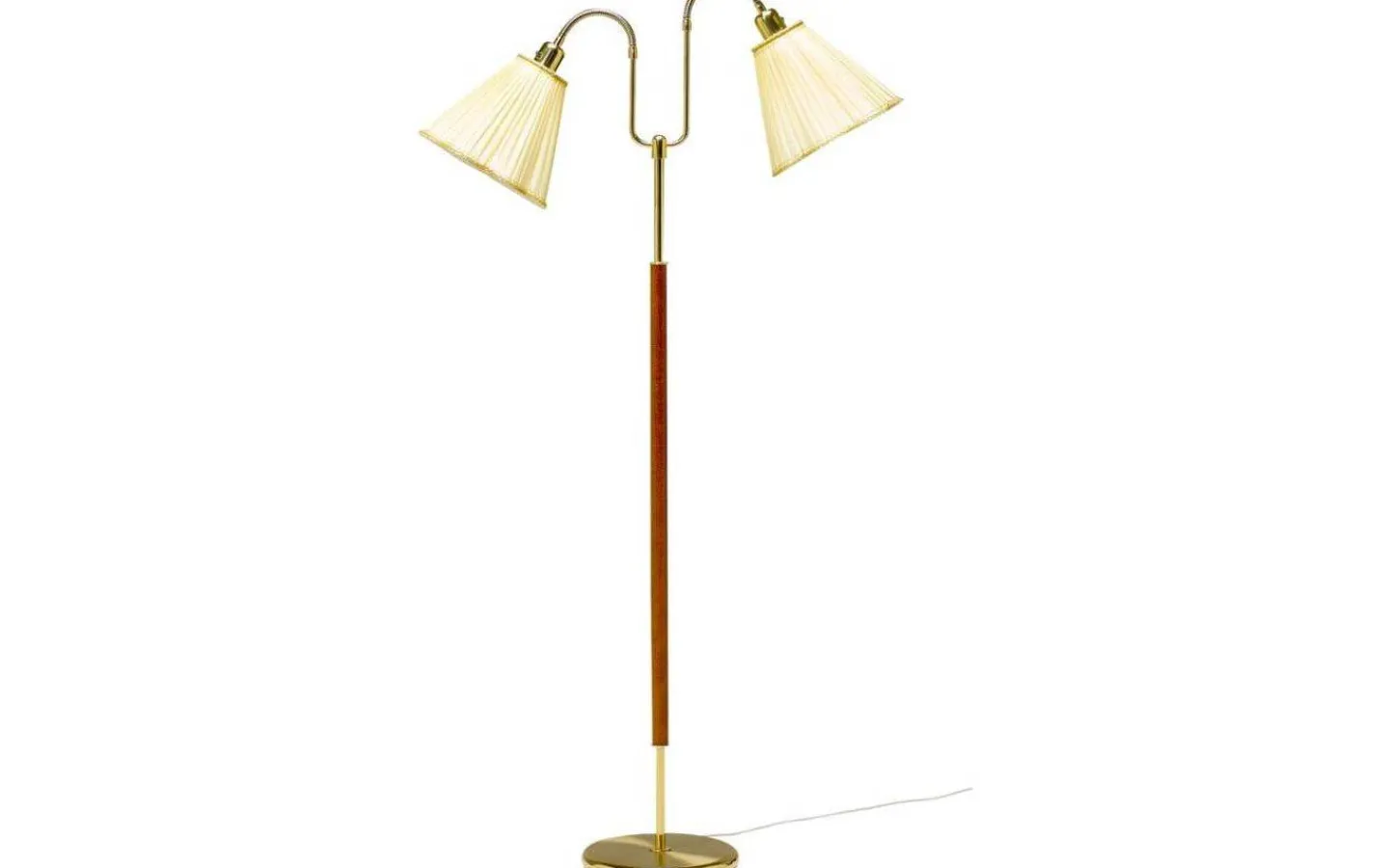 Klassiska Golvlampor|Golvfötter<ArmaturHantverk Gripsholm Golvfot 148cm Mässing/Körsbär