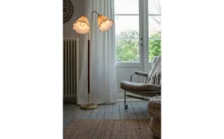 Klassiska Golvlampor|Golvfötter<ArmaturHantverk Gripsholm Golvfot 148cm Mässing/Körsbär