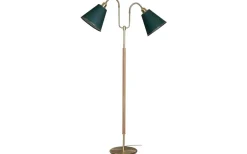 Golvfötter<ArmaturHantverk Gripsholm Golvfot 148cm Mässing/Ek