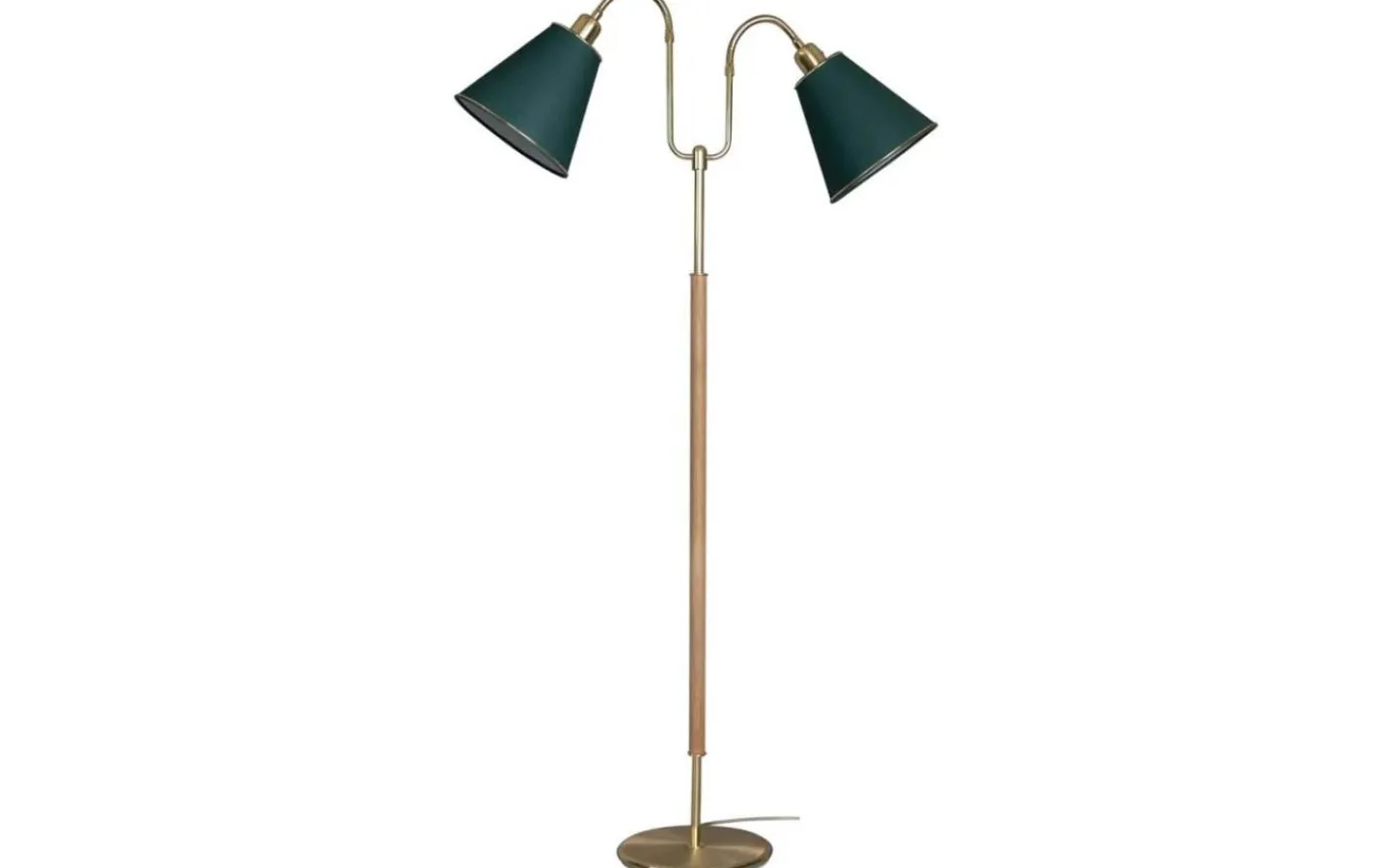 Golvfötter<ArmaturHantverk Gripsholm Golvfot 148cm Mässing/Ek