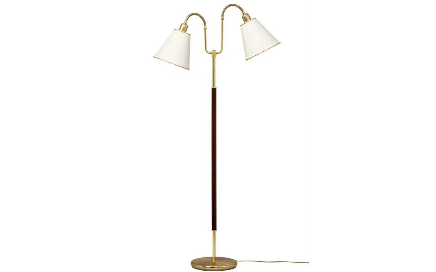 ArmaturHantverk Gripsholm Golvfot 148cm Mässing/Mahogny* Klassiska Golvlampor|Golvfötter