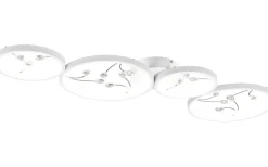 Groovy Plafond LED 4-delad matt vit/krom