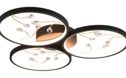 Trio Lighting Groovy Plafond LED 3-delad matt svart/guld* Plafonder