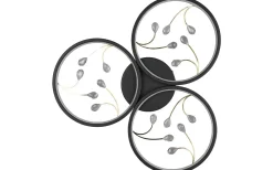 Trio Lighting Groovy Plafond LED 3-delad matt svart/guld* Plafonder