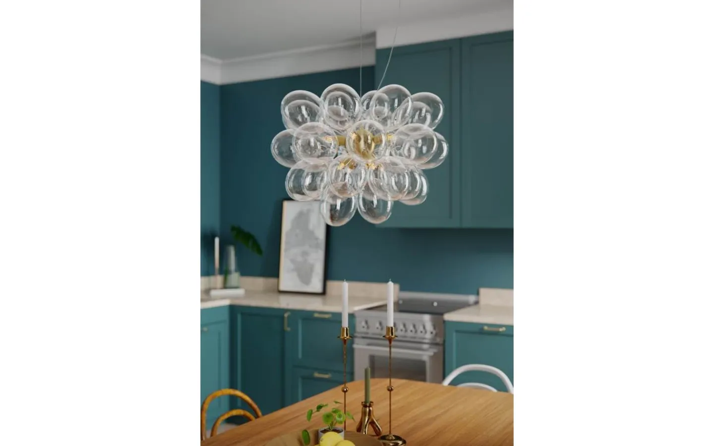 Stora Taklampor Ø50-69 Cm<By Rydens Gross Taklampa 50cm Mässing/Klar