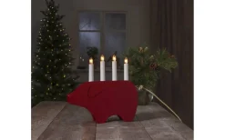 Gry Adventsljusstake 28cm Röd