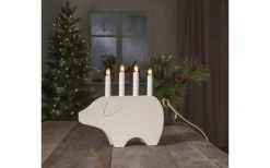 Gry Adventsljusstake 28cm Vit