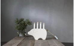 Gry Adventsljusstake 28cm Vit