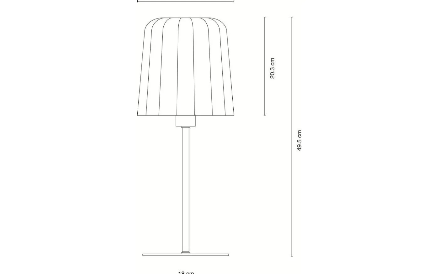 Gry Bordslampa 49,5cm Grå