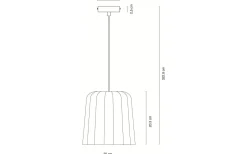 Dyberg Larsen Gry Fönsterlampa 20cm Grå Ränder* Fönsterlampor