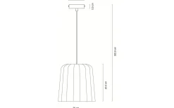 Gry Fönsterlampa 20cm Gula Ränder