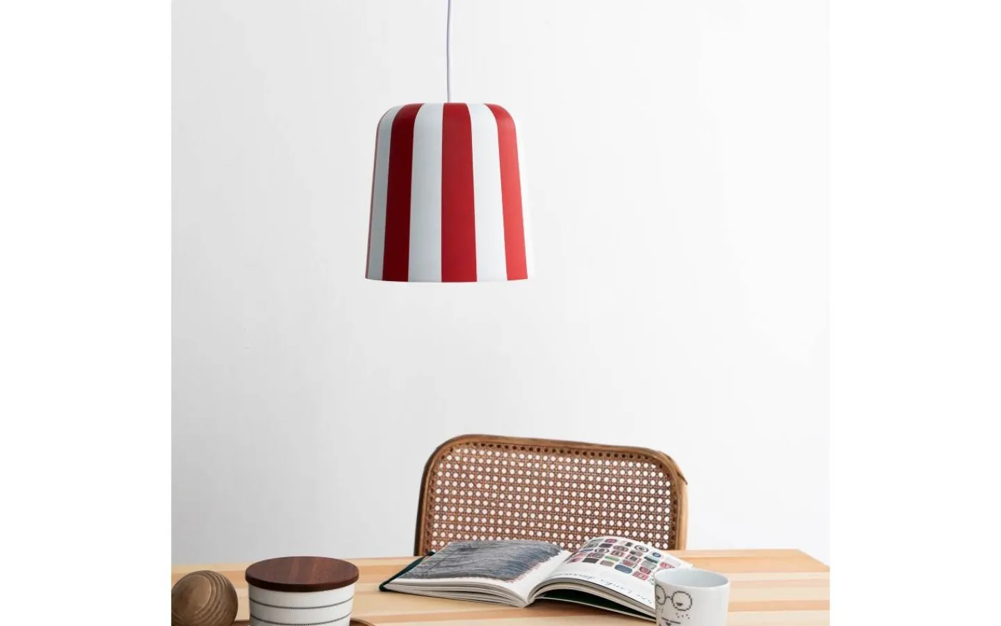 Fönsterlampor<Dyberg Larsen Gry Fönsterlampa 20cm Mörkröda Ränder