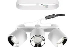 Guayana Spotlight 3-delad GU10 matt vit