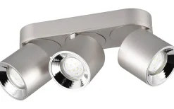 Trio Lighting Guayana Spotlight 3-delad GU10 borstad aluminium* Takspot Med 3 Lampor