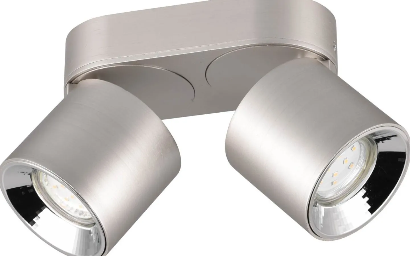 Trio Lighting Guayana Spotlight 2-delad GU10 borstad aluminium* Takspot Med 2 Lampor
