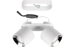 Guayana Spotlight 2-delad GU10 matt vit