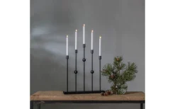 Star Trading Gustavo Adventsljusstake Svart 64cm* Adventsljusstakar 61-120 Cm