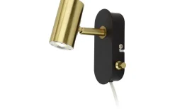 Gusto Vägglampa LED 5W 3000K Svart/Mässing