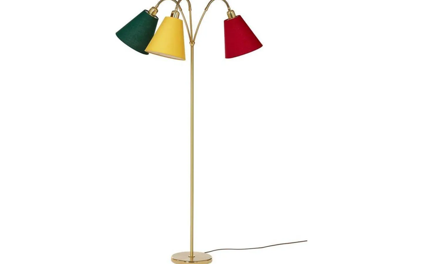 Klassiska Golvlampor|Golvfötter<ArmaturHantverk Haga Golvfot 3L 140cm Mässing