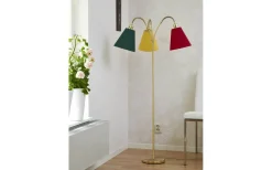 Klassiska Golvlampor|Golvfötter<ArmaturHantverk Haga Golvfot 3L 140cm Mässing