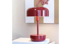 Dyberg Larsen Haipot Uppladdningsbar Bordslampa 26cm LED 3000K 3W Mörkröd IP44* Uppladdningsbara Lampor Utomhus|Uppladdningsbara Lampor Utomhus