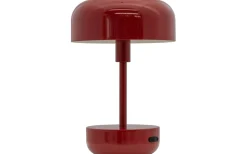 Dyberg Larsen Haipot Uppladdningsbar Bordslampa 26cm LED 3000K 3W Mörkröd IP44* Uppladdningsbara Lampor Utomhus|Uppladdningsbara Lampor Utomhus