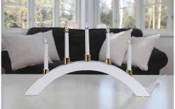 Visa Alla Adventsljusstakar|Adventsljusstakar 31-60 Cm<Star Trading Halla Adventsljusstake Båge LED Vit 33cm