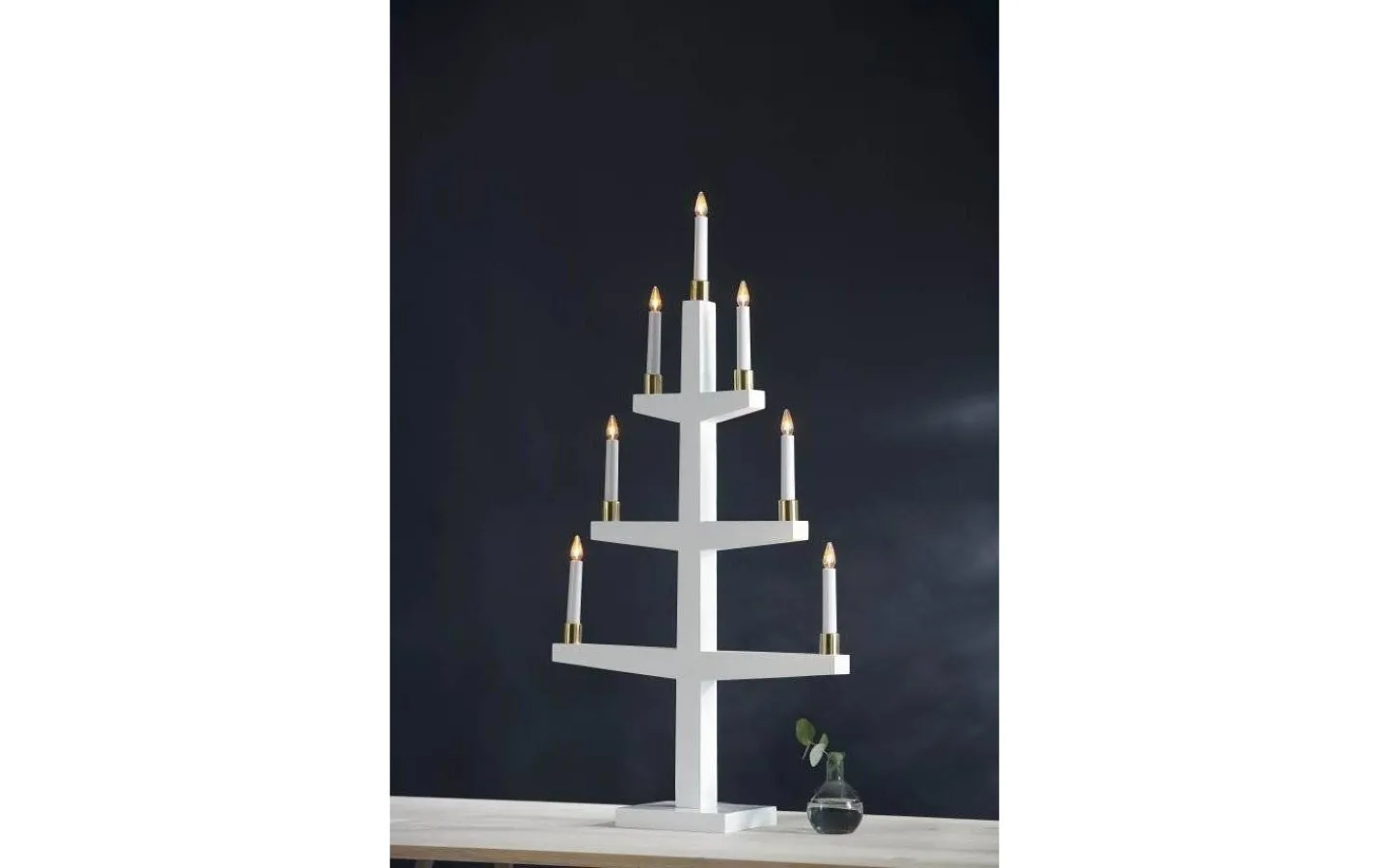 Visa Alla Adventsljusstakar|Adventsljusstakar 61-120 Cm<Star Trading Halla Adventsljusstake LED Vit 90cm