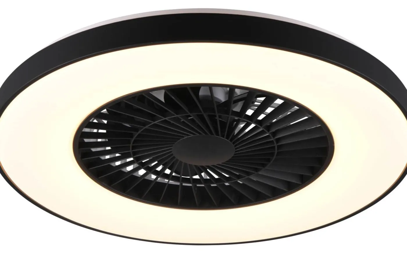 Halmstad Takfläkt 58cm LED mattsvart stjärnljus