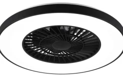 Halmstad Takfläkt 58cm LED mattsvart stjärnljus