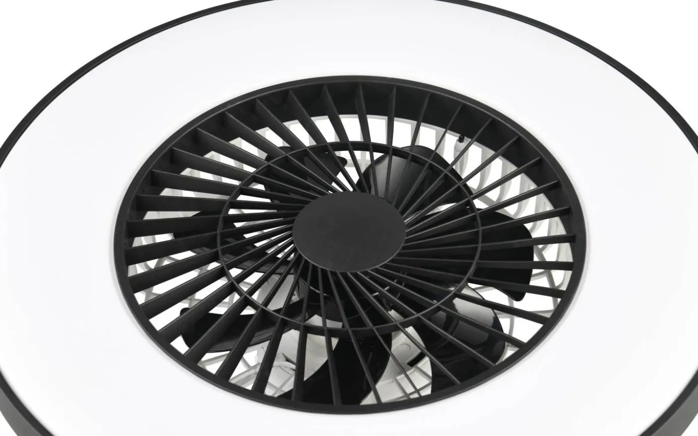 Halmstad Takfläkt 58cm LED mattsvart stjärnljus