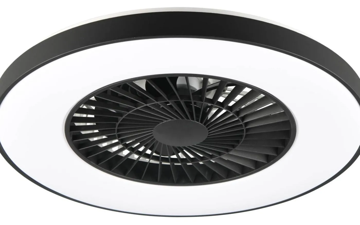 Halmstad Takfläkt 58cm LED mattsvart stjärnljus