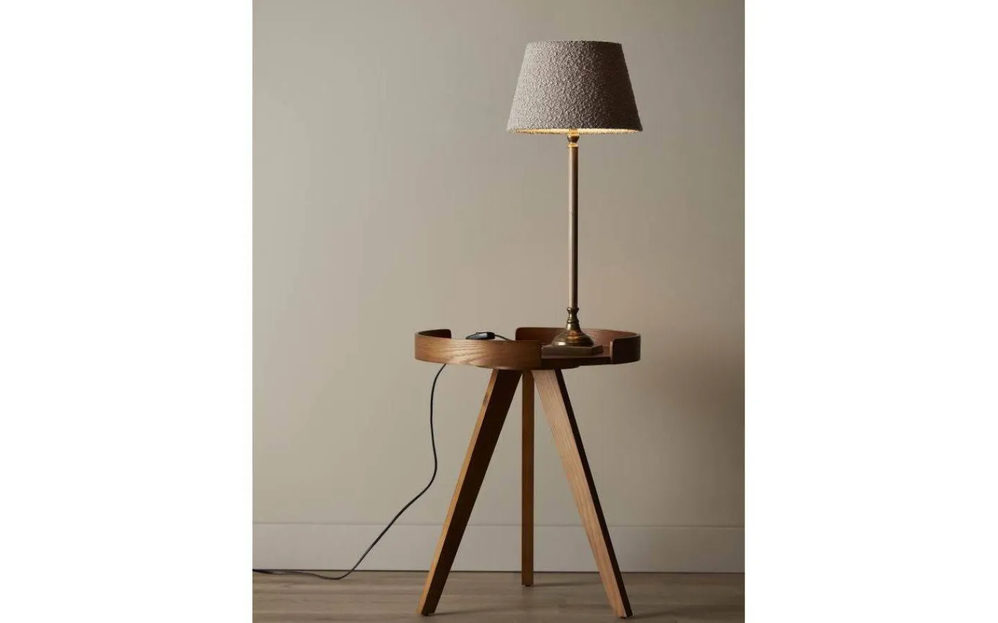 PR Home Hanna Lampskärm Ø26cm Bouclé Beige* Enfärgade Runda Lampskärmar