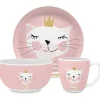 Barnserviser|Tallrikar & Skålar<PPD Happy Cat Barnservis 3 Delar