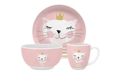 Barnserviser|Tallrikar & Skålar<PPD Happy Cat Barnservis 3 Delar